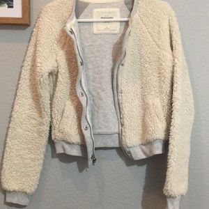 Abercrombie and Fitch faux Sherpa bomber  jacket .